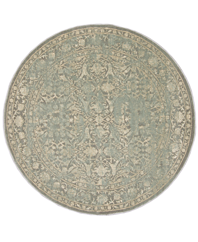 Km Home Closeout!  Cantu 3564 5'3" X 5'3" Round Area Rug In Gray