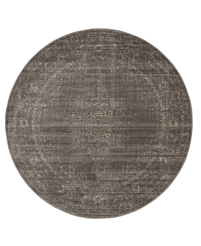 Km Home Closeout!  Cantu 3563 5'3" X 5'3" Round Area Rug In Brown