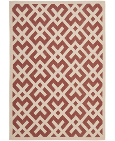 Safavieh Courtyard Cy6915 Red And Bone 9' X 12' Outdoor Area Rug