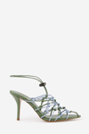 Gia Borghini Gia 11 Faux Leather Slingback Sandals In Green