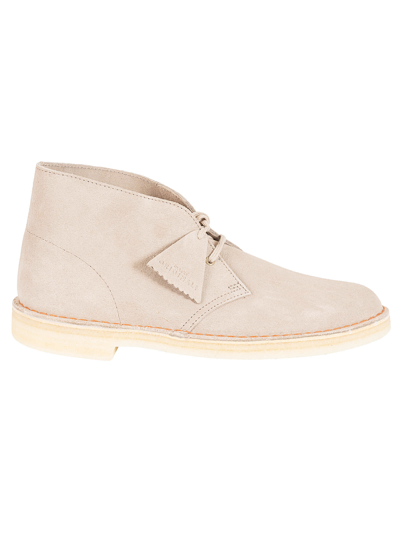 Clarks Classic Ankle Boots In Beige