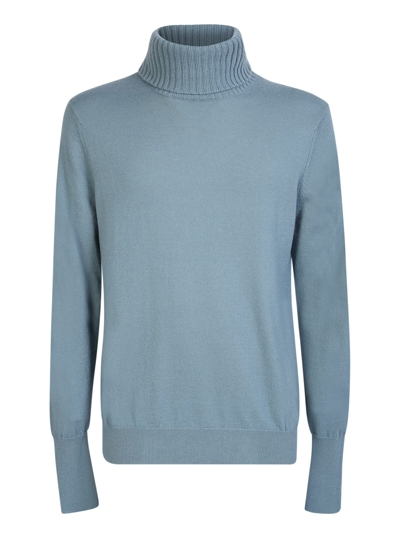 BALLANTYNE LIGHT BLUE HIGH NECK SWEATER