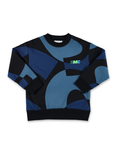 Stella Mccartney Kids' Abstract-print Long-sleeve Sweatshirt In Black/multicolor