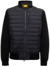 Parajumpers Elliot Water Repellent Mixed Media Puffer Jacket In Black