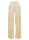 Etro Wide Leg Nina Virgin Wool Pants In White
