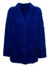 ETRO CARGIGAN WITH EMBROIDERY IN MOHAIR AND WOOL ROYAL BLUE WOMAN ETRO