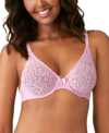 Wacoal Halo Lace Molded Underwire Bra 851205, Up To G Cup In Barbadoscherry