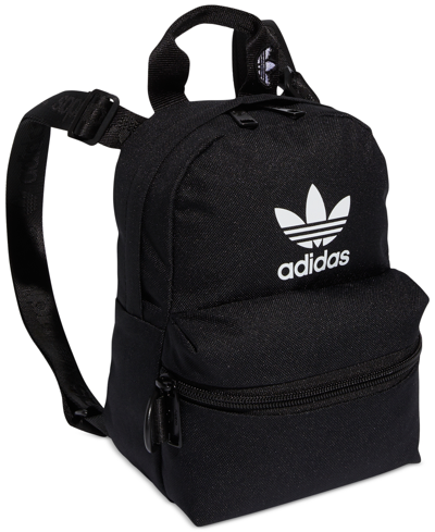 Adidas Originals Trefoil 2.0 Mini Backpack Small Travel Bag In Black