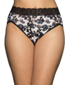 Vanity Fair Women's Flattering Lace Hi-cut Panty Underwear 13280, Extended Sizes Available In Violet Spell Print