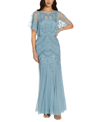 ADRIANNA PAPELL WOMEN'S POPOVER BEADED GOWN
