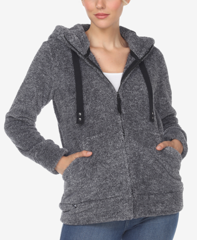 WHITE MARK WOMEN'S HOODED SHERPA JACKET