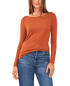 1.state Women's Long Sleeve Cowl With Cross Strap Top In Ginger