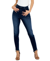 Inc International Concepts Women's High-rise Frayed-hem Skinny Jeans, Created For Macy's In Dark Indigo
