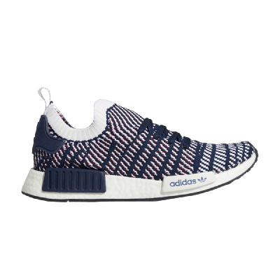 Pre-owned Adidas Originals Nmd_r1 Stlt Primeknit 'navy White Red' In Blue