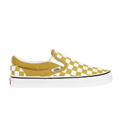 Pre-owned Vans Classic Slip-on 'checkerboard - Olive Oil' In Yellow