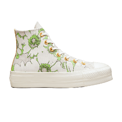 Pre-owned Converse Wmns Chuck Taylor All Star Lift Platform High 'crafted Florals' In White
