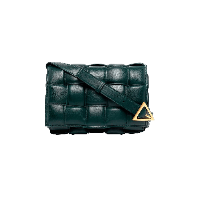Pre-owned Bottega Veneta Small Padded Cassette Bag 'inkwell/gold' In Black
