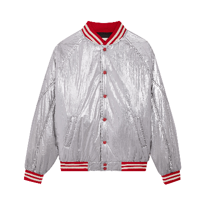 Pre-owned Celine Teddy Jacket With Quilted Yoke 'silver'