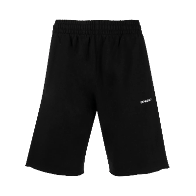 Pre-owned Off-white Wave Outline Diag Sweatshorts 'black/white'