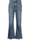 3X1 3X1 EMPIRE CROPPED FLARED DENIM JEANS