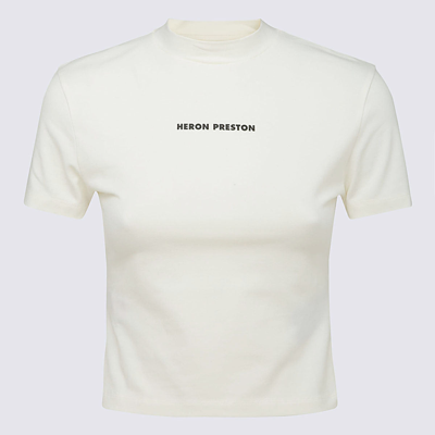 Heron Preston White Cropped T-shirt With Logo