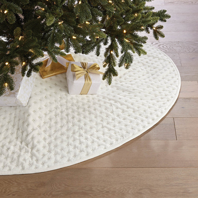 Frontgate Rumi Velvet Tree Skirt In Red