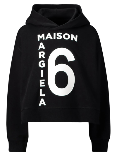 Mm6 Maison Margiela Kids Hoodie In Black