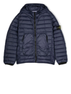STONE ISLAND JUNIOR SLEEVE-PATCH HOODED PUFFER JACKET