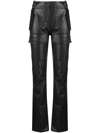 MISBHV STRAIGHT LEG FAUX-LEATHER TROUSERS
