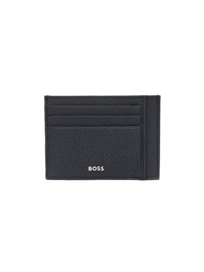BOSS - Grained-leather wallet with polished logo