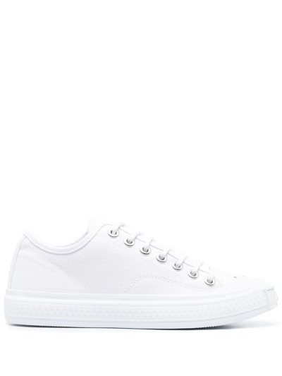 Acne Studios Tonal Lace-up Sneakers In White