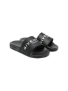 Givenchy Monochrome Logo-print Slides In Black