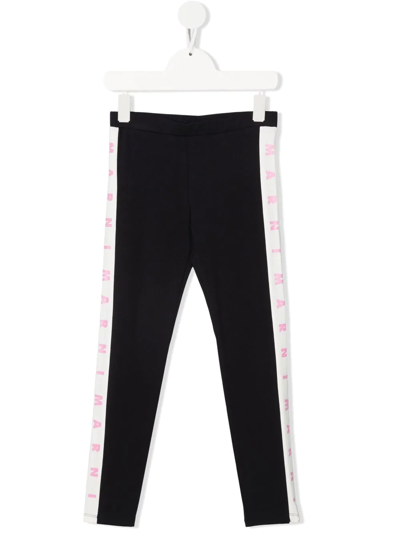 Marni Girls' Colour Blocked Side Logo Leggings - Little Kid, Big Kid In Navy