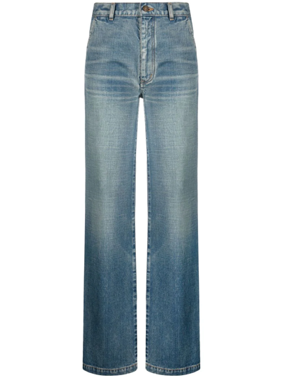 Saint Laurent Jane Boyfriend Jeans In Blue