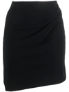 IRO GATHERED-PLEAT MINI SKIRT