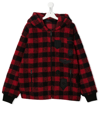 DSQUARED2 TEEN CHECKED FAUX-SHEARLING JACKET