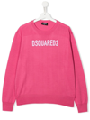 DSQUARED2 TEEN LOGO-PRINT WOOL-BLEND SWEATSHIRT