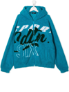 Dsquared2 Hooded Fleece-textured Jacket In Blue