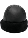 Totême Shearling Winter Hat In Black