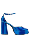 Roberto Festa Nicla Platform-sole 100mm Pumps In Blue