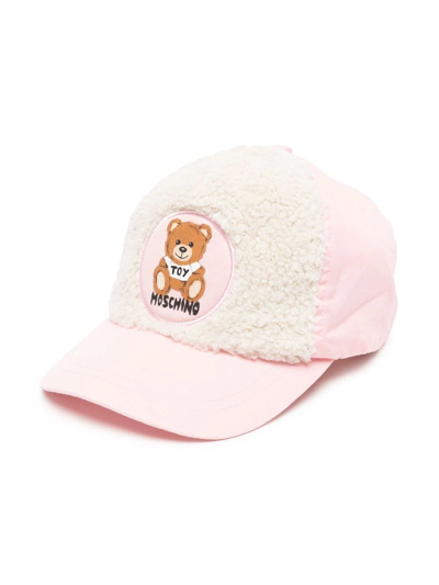 Moschino Logo-patch Cotton Cap In 粉色