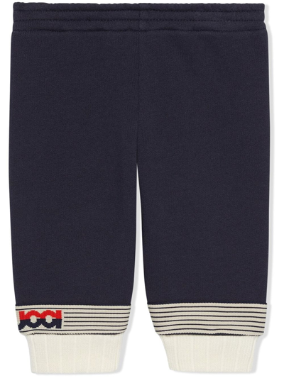 Gucci Baby Cotton Jersey Jogging Pant In Navy & Other
