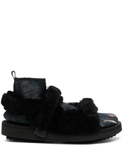 Suicoke X Doublet Was-5abdb-f Sandals In Black