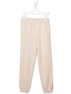 Pinko Cuffed-leg-track Pants In Neutrals