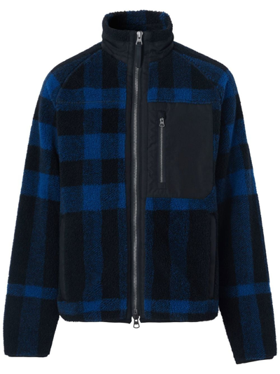 Burberry Exploded Check 抓绒夹克 In Blue,black