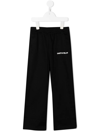 Marcelo Burlon County Of Milan Pixel-logo Slip-on Straight Trousers In Black
