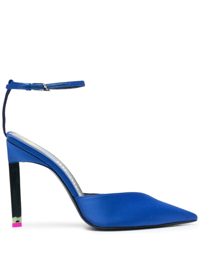 Attico Pointed-toe Stiletto Heel Pumps In Blue