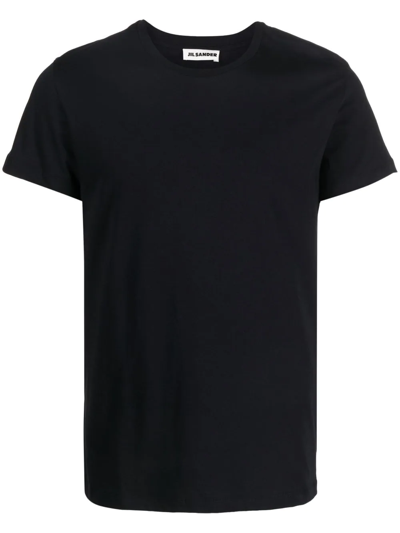 Jil Sander Short-sleeve Cotton T-shirt In Blue