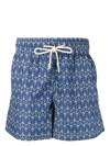 ARRELS BARCELONA GEOMETRIC FLORAL-PATTERN SWIM SHORTS