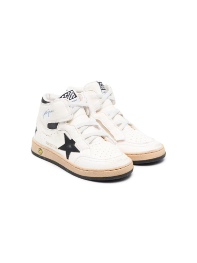 Golden Goose Kids' One Star-logo Sneakers In White